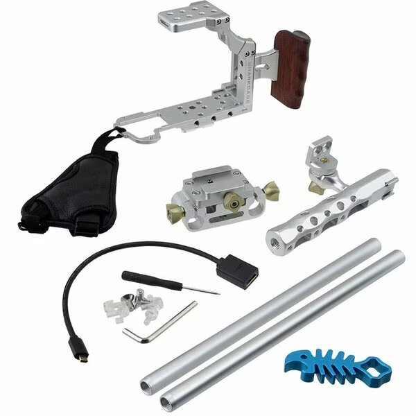 Pro Cinema Sharkcage for Panasonic GH4 Camera, Silver, Fotodiox, Mfr#: Sharkcage-GH4-Silver